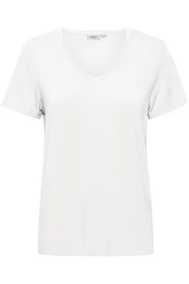 Saint Tropez Adelia V-Neck T-Shirt in White