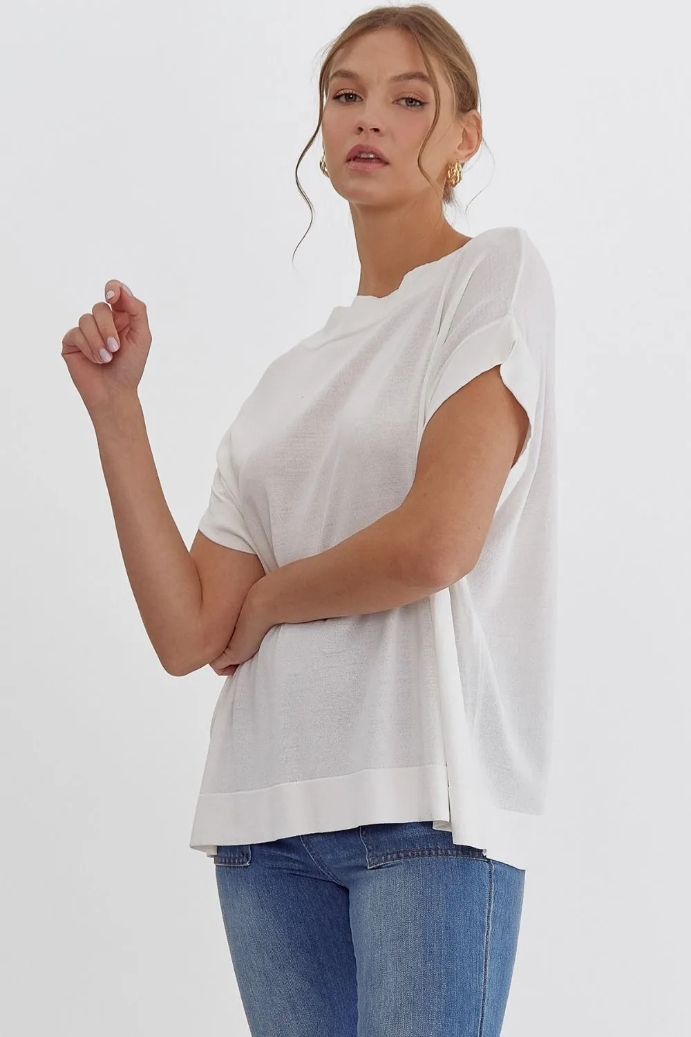 Solid Dolman Sleeve Top