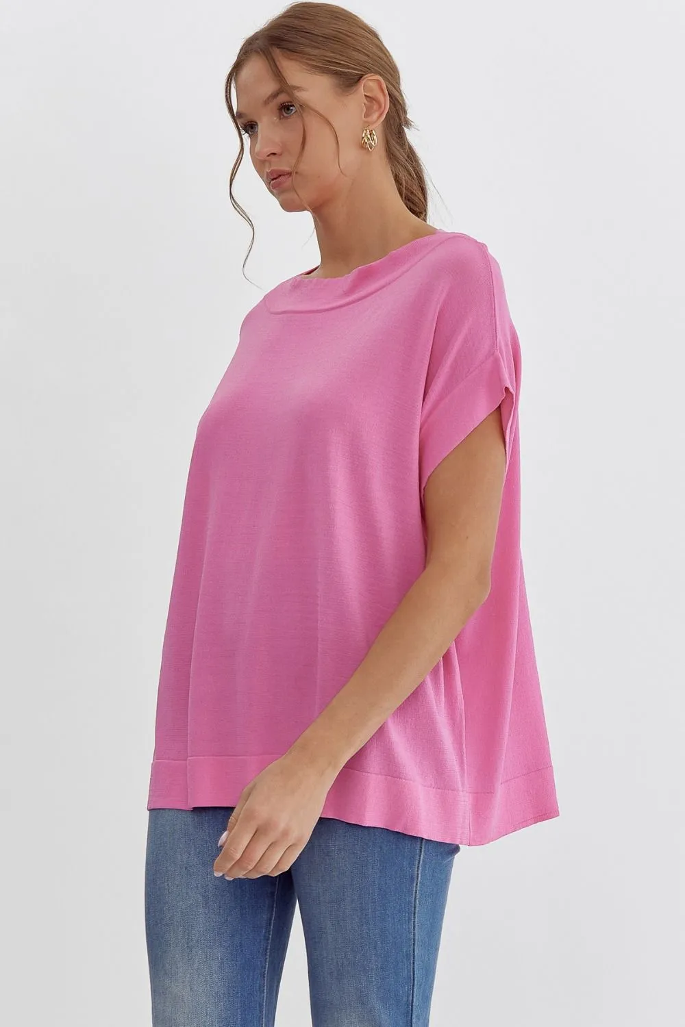 Solid Dolman Sleeve Top