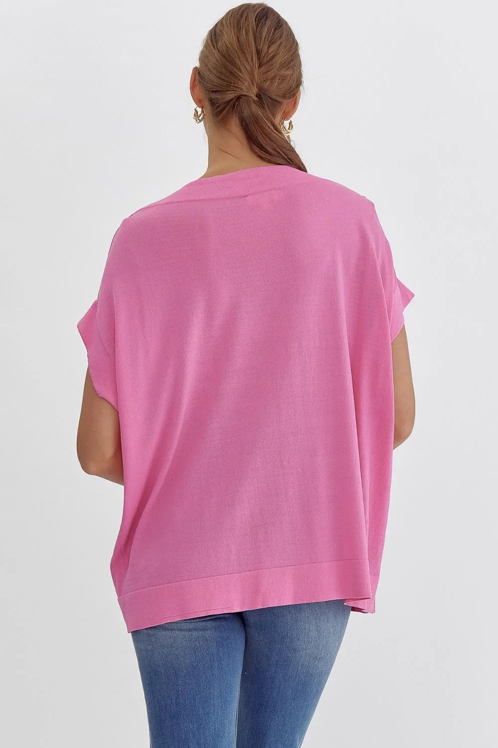 Solid Dolman Sleeve Top
