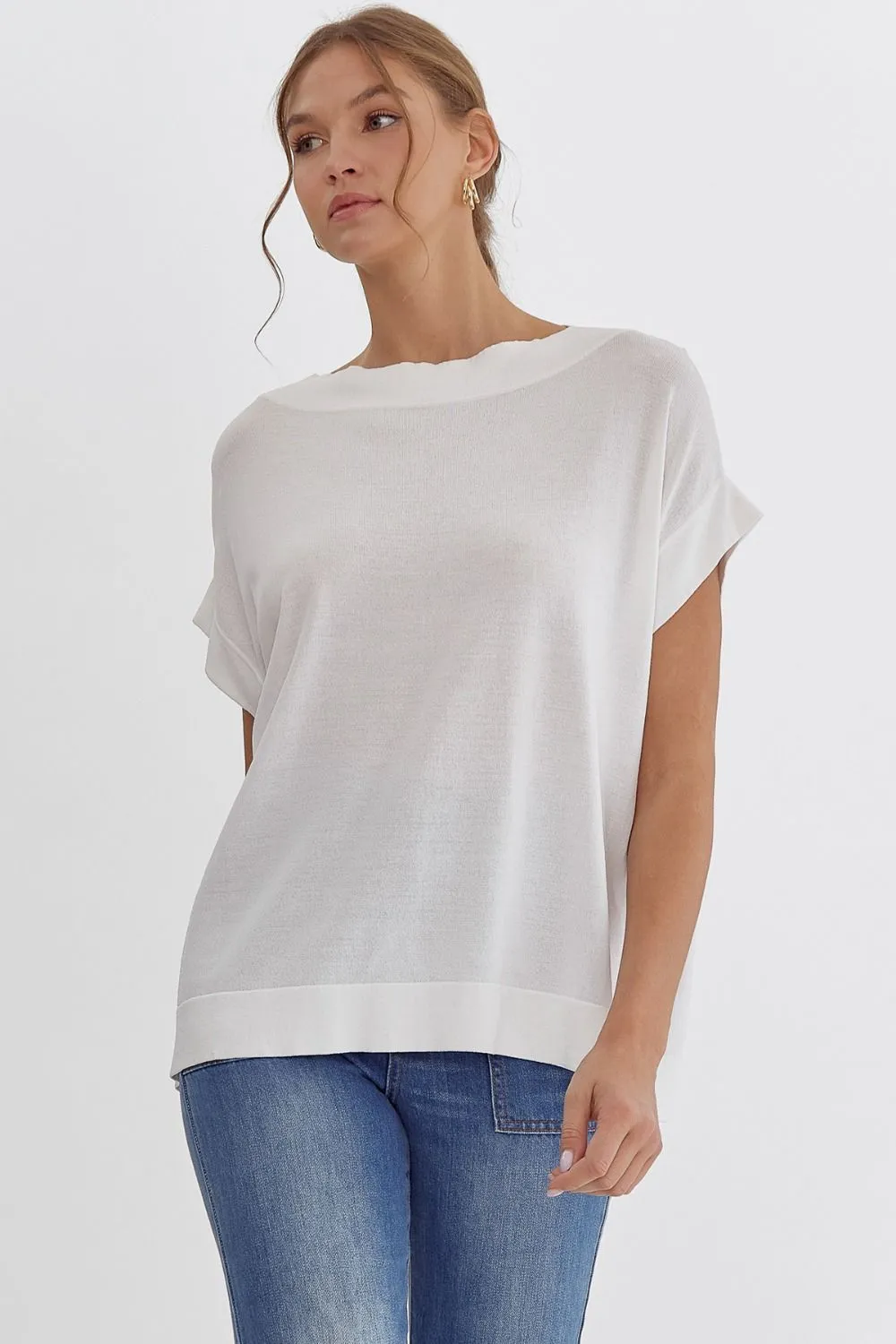 Solid Dolman Sleeve Top