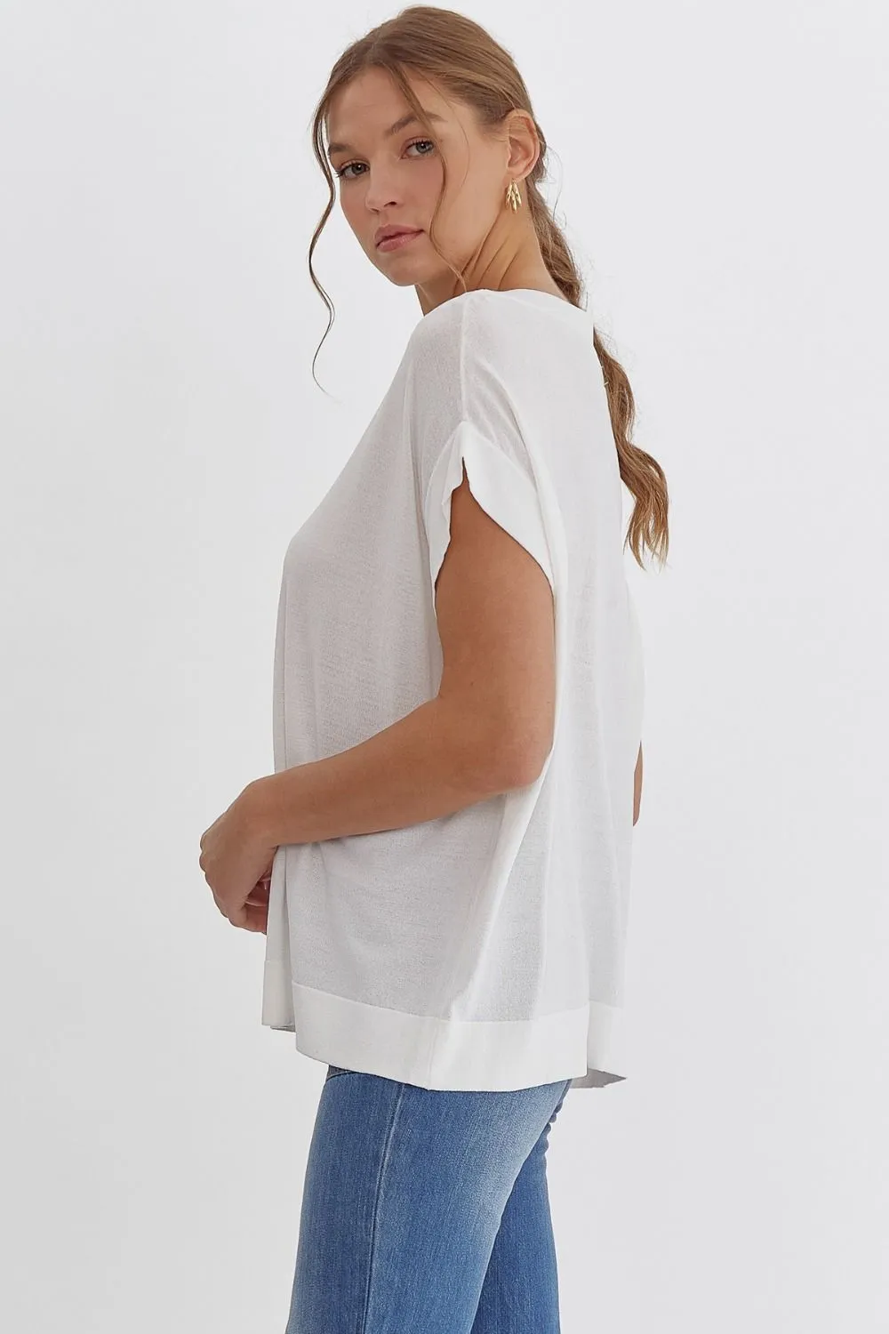 Solid Dolman Sleeve Top