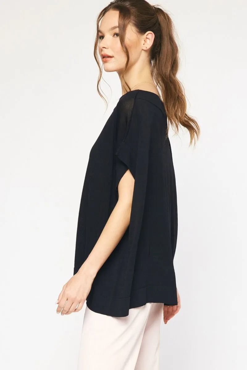 Solid Dolman Sleeve Top