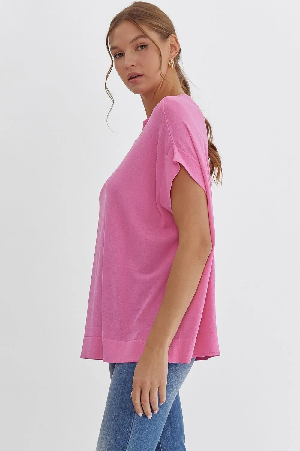 Solid Dolman Sleeve Top