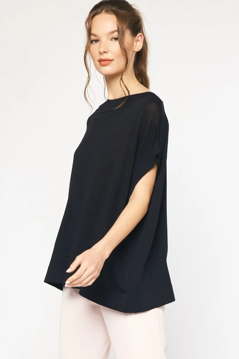 Solid Dolman Sleeve Top
