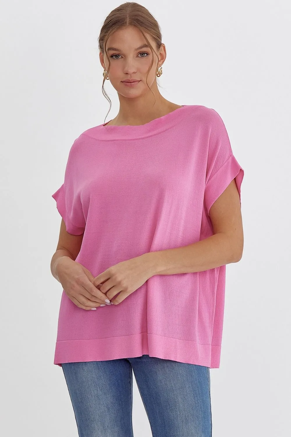 Solid Dolman Sleeve Top