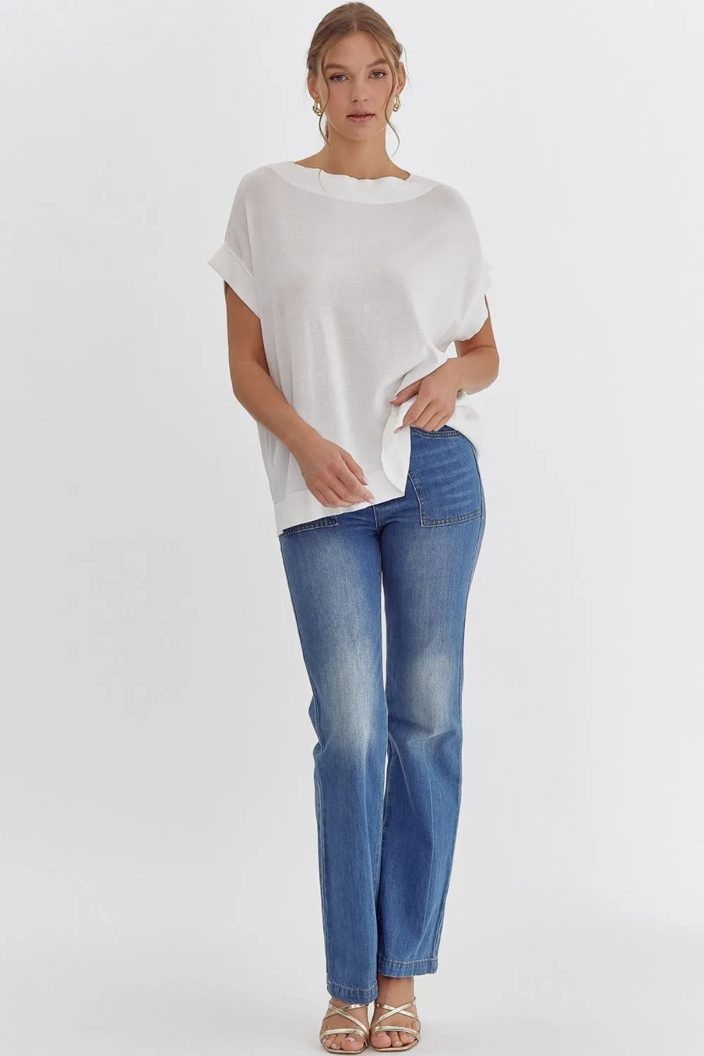 Solid Dolman Sleeve Top