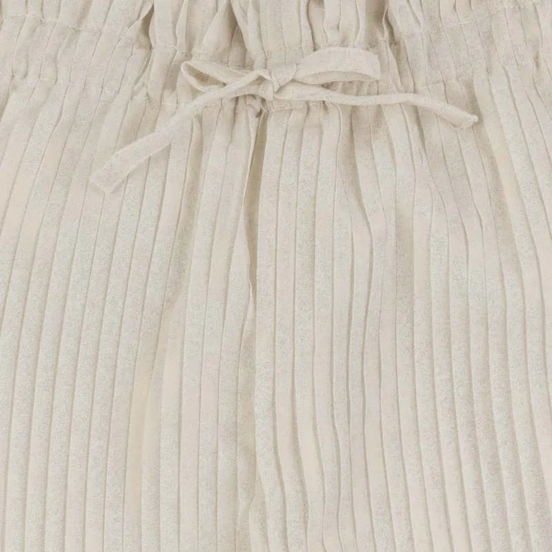 SS20 Mayoral Older Girl Champagne Pleated Shorts 6957