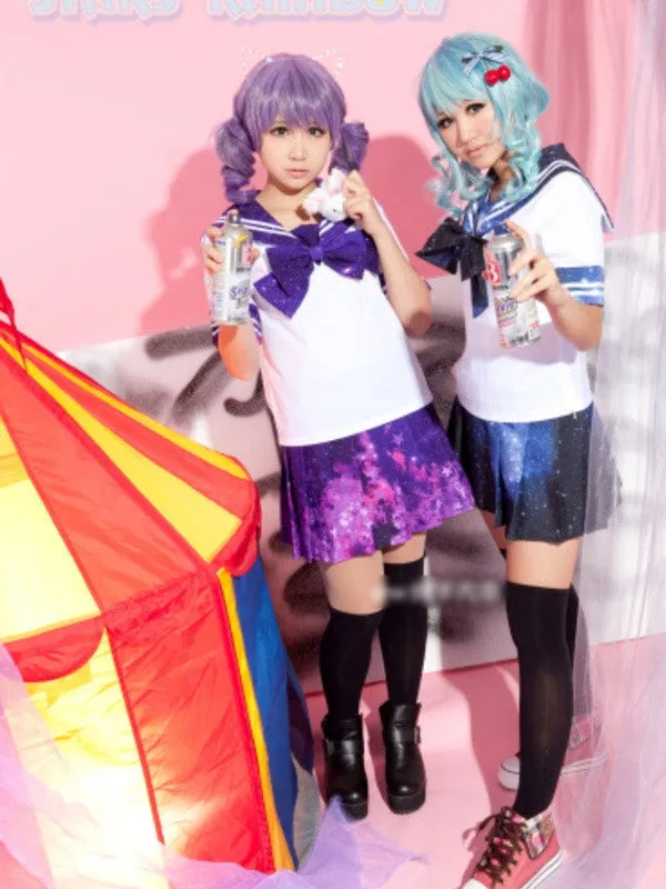 starry sky sailor skirt