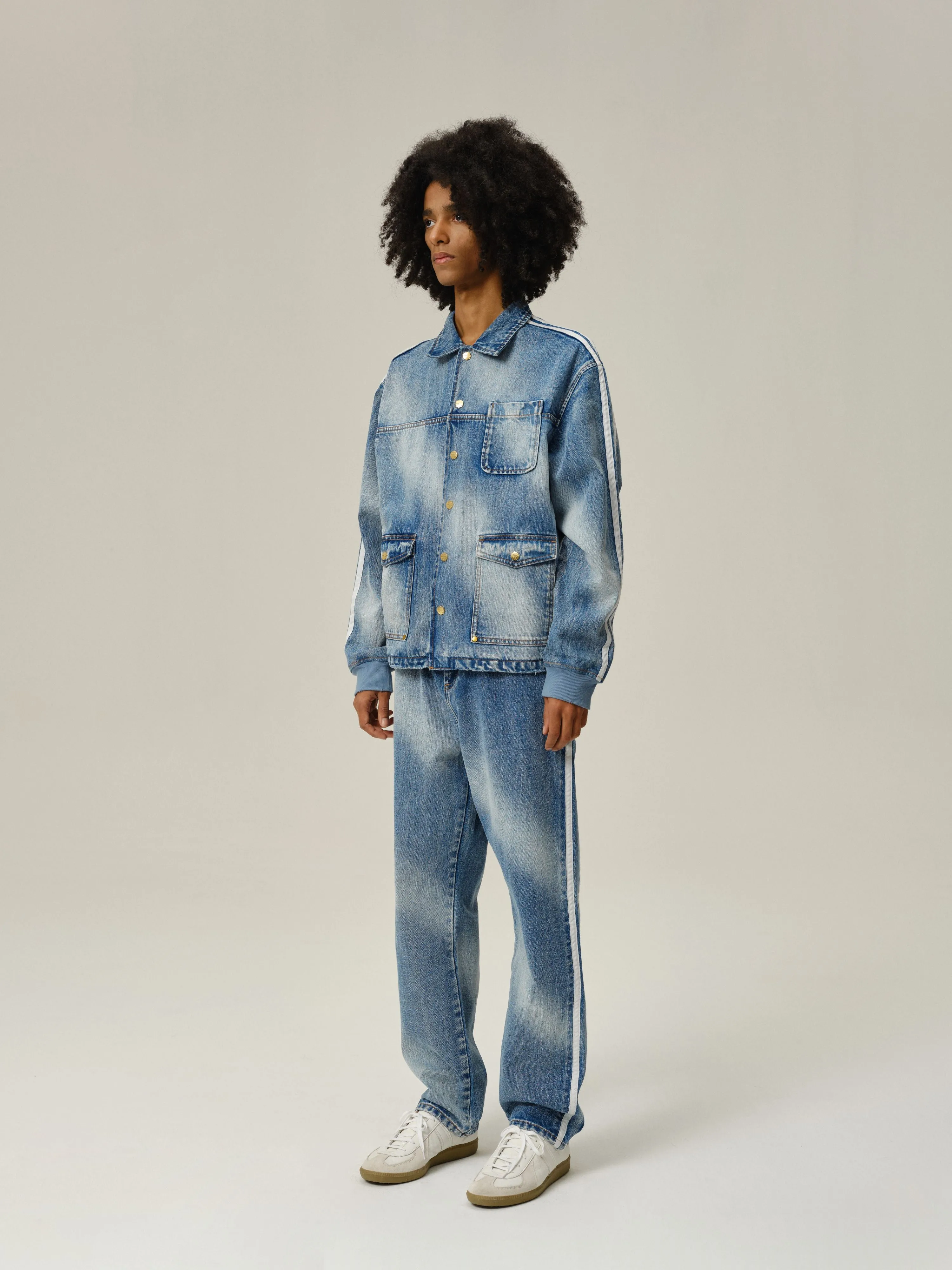 Sunfade Stripe Denim Jacket