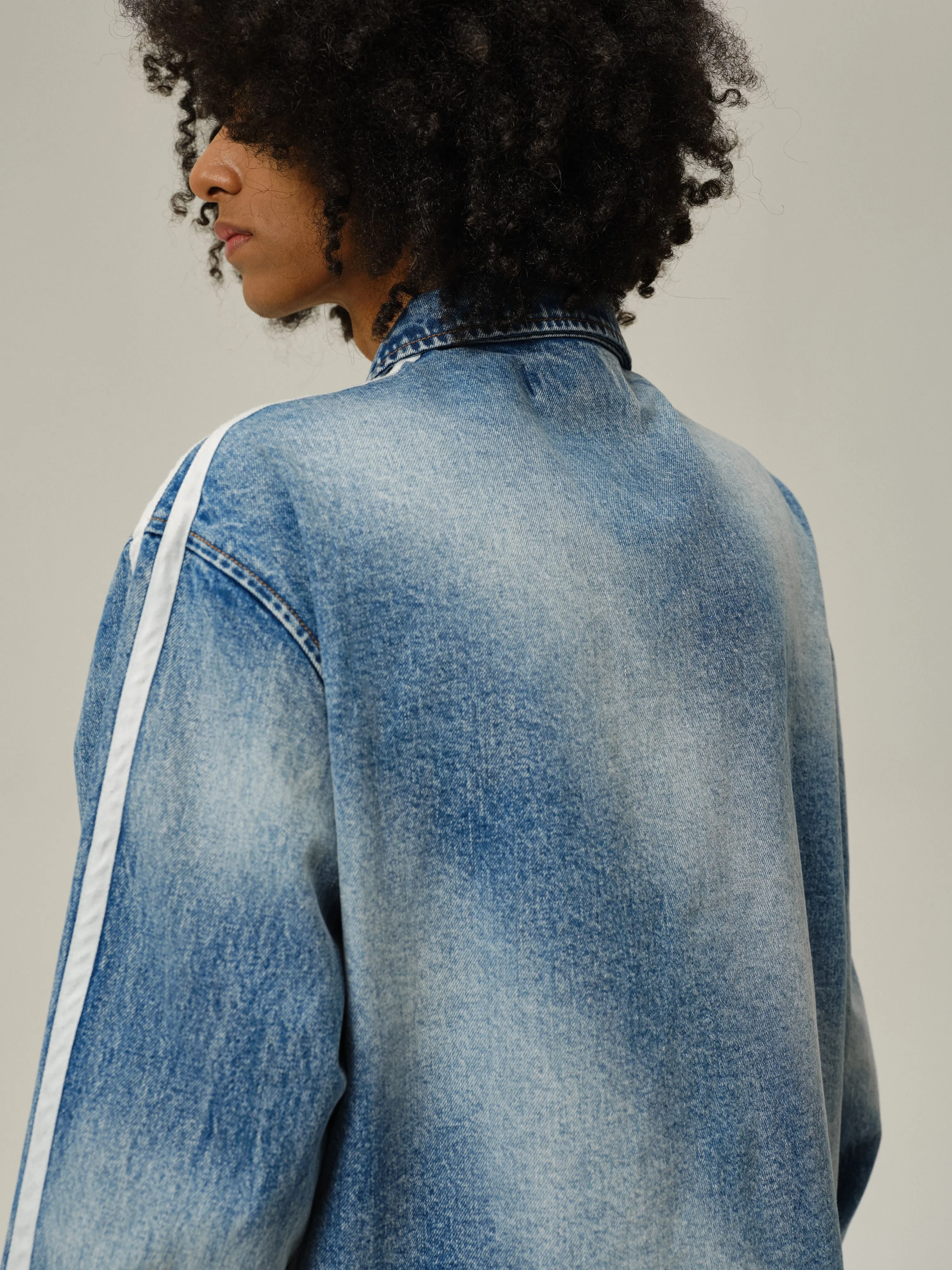 Sunfade Stripe Denim Jacket
