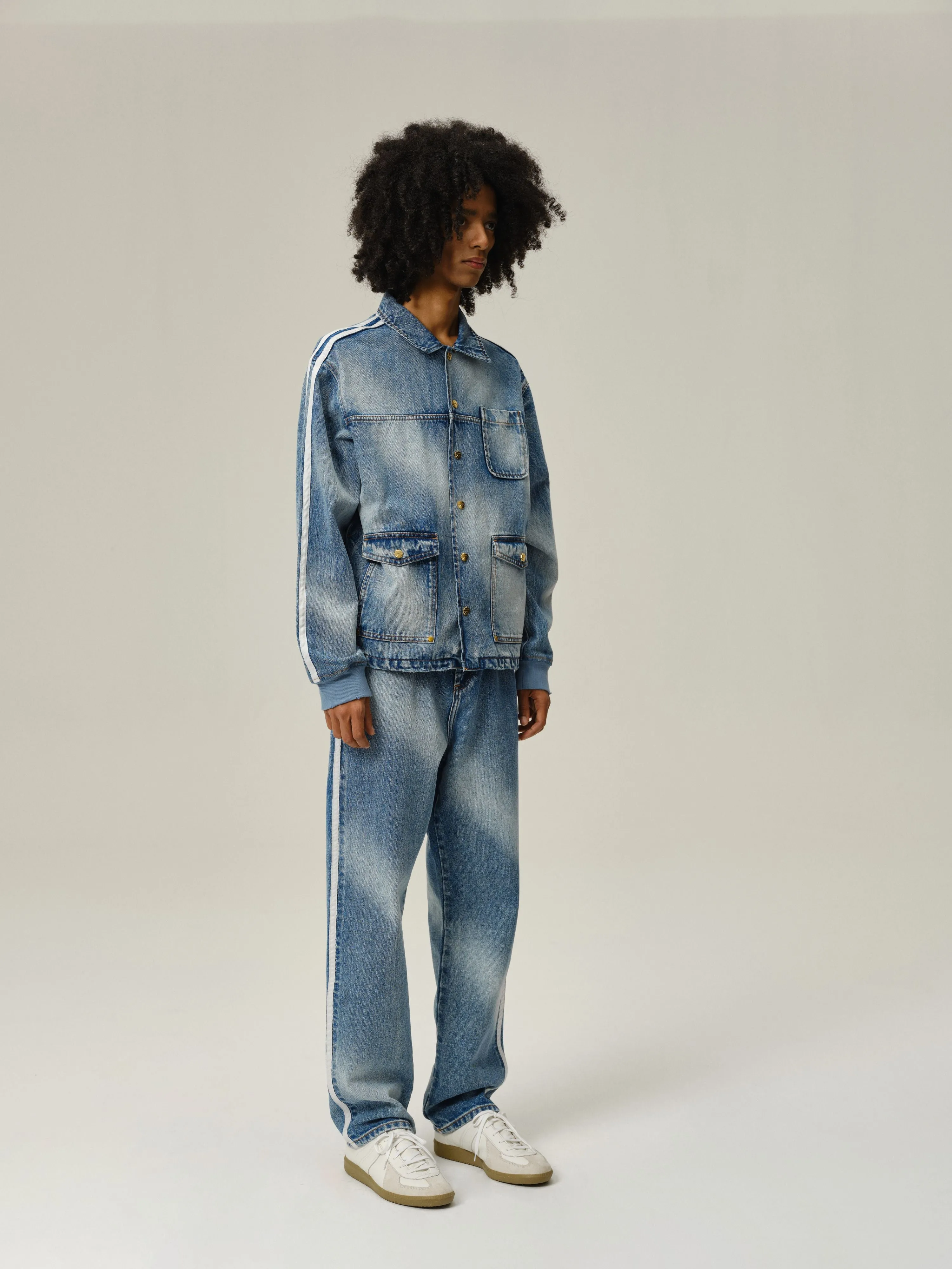 Sunfade Stripe Denim Jacket