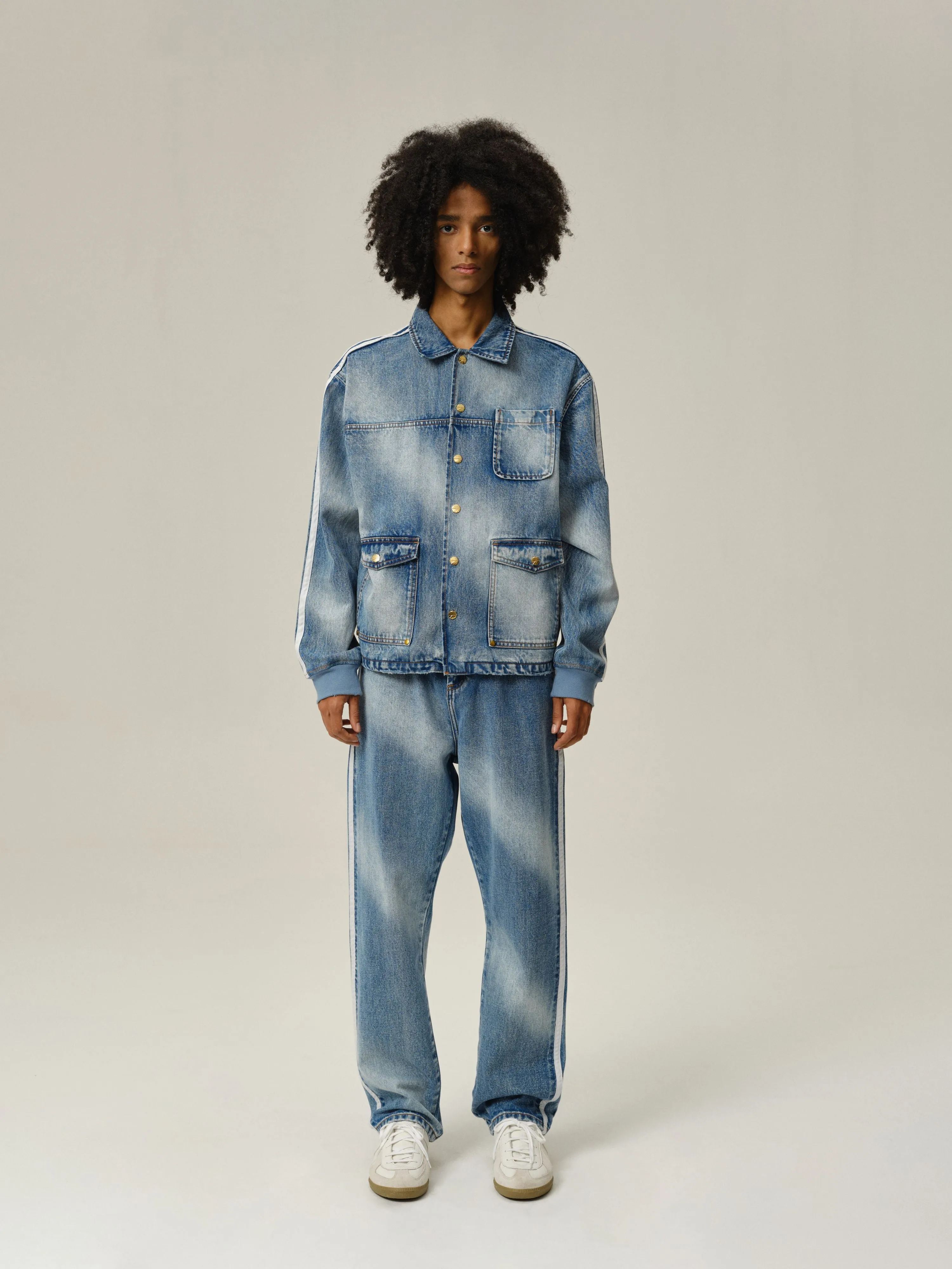 Sunfade Stripe Denim Jacket