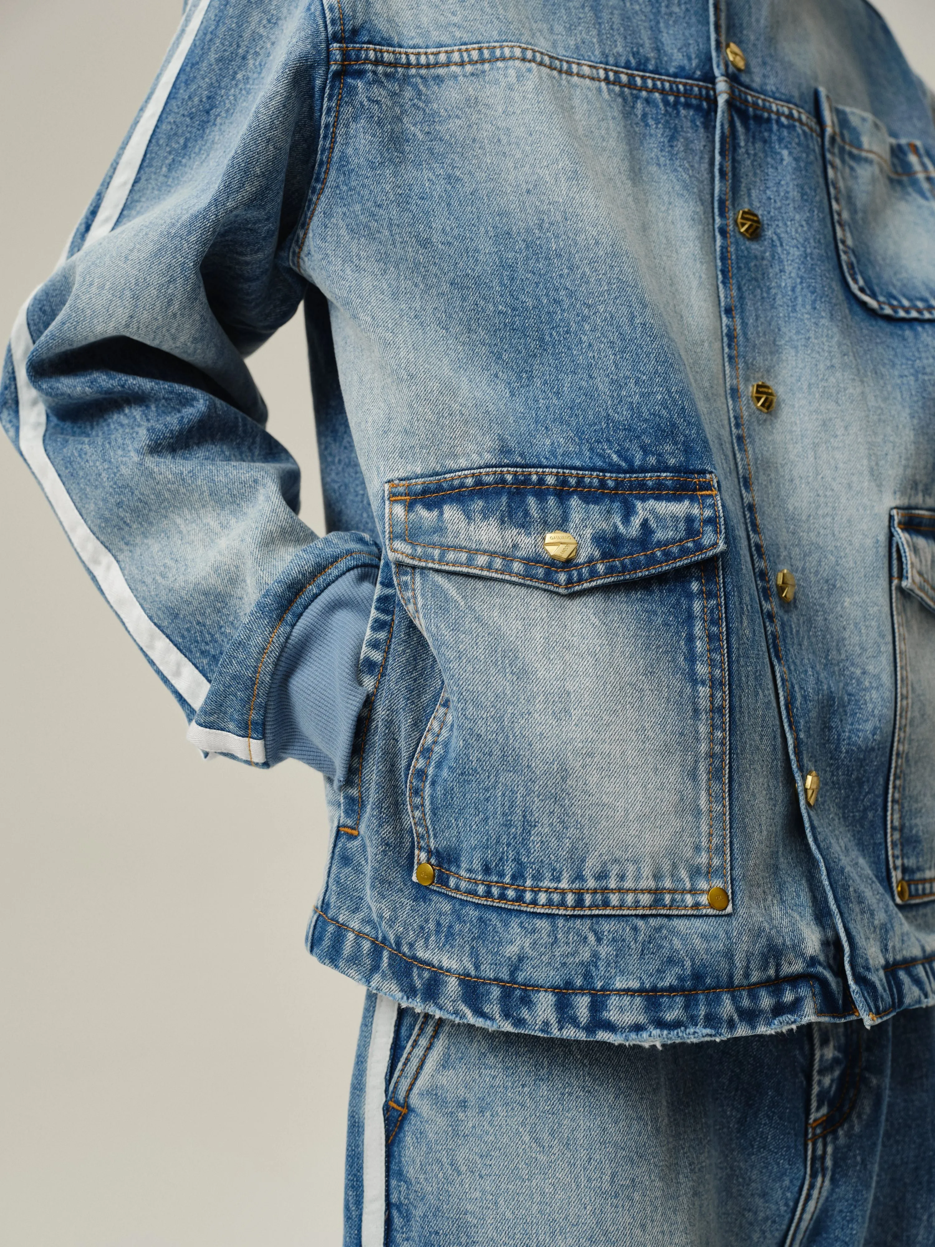 Sunfade Stripe Denim Jacket