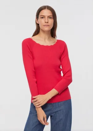 Sweater Boat Neck Fushia