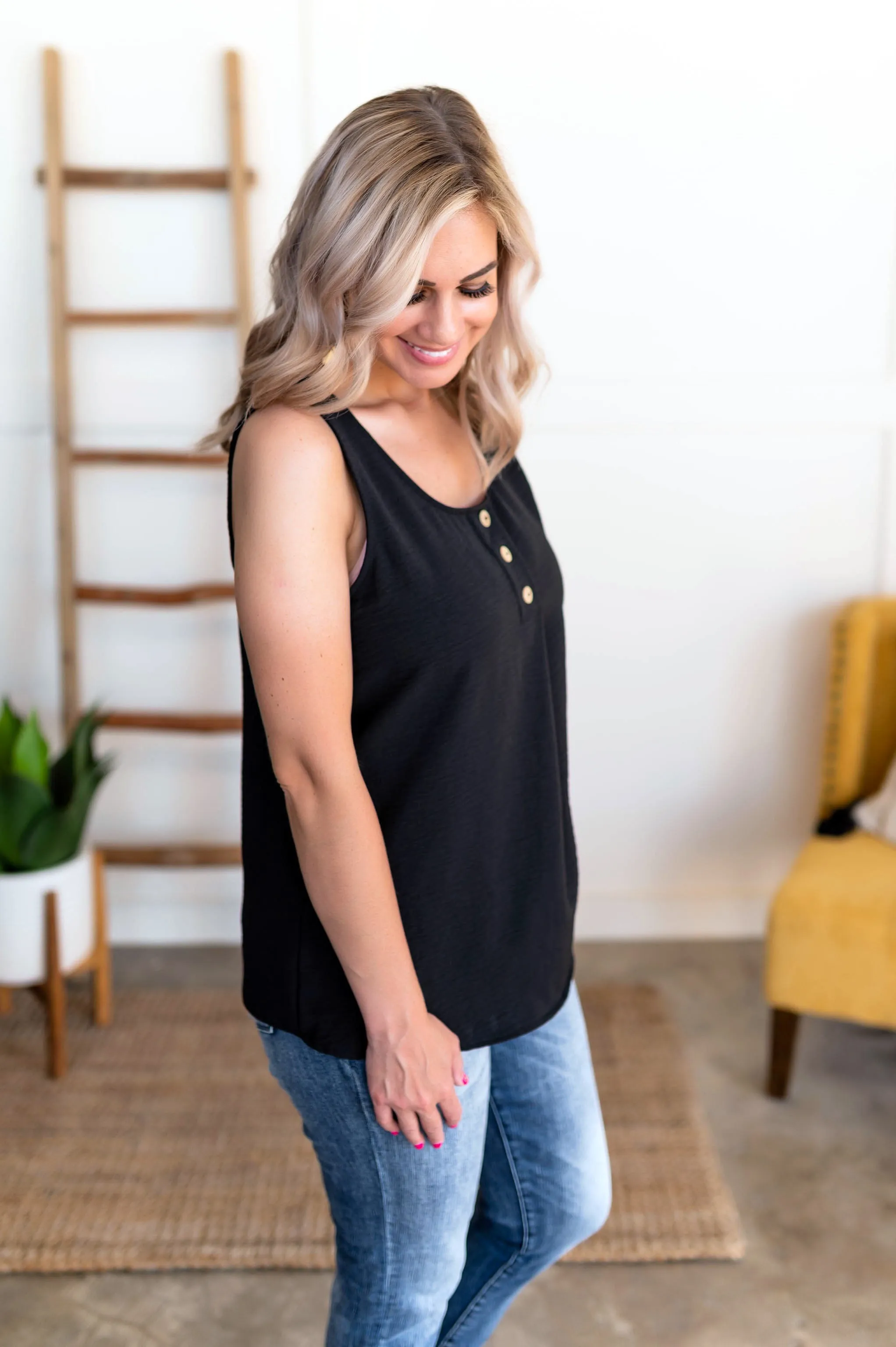 Tank Heavens Blouse In Black