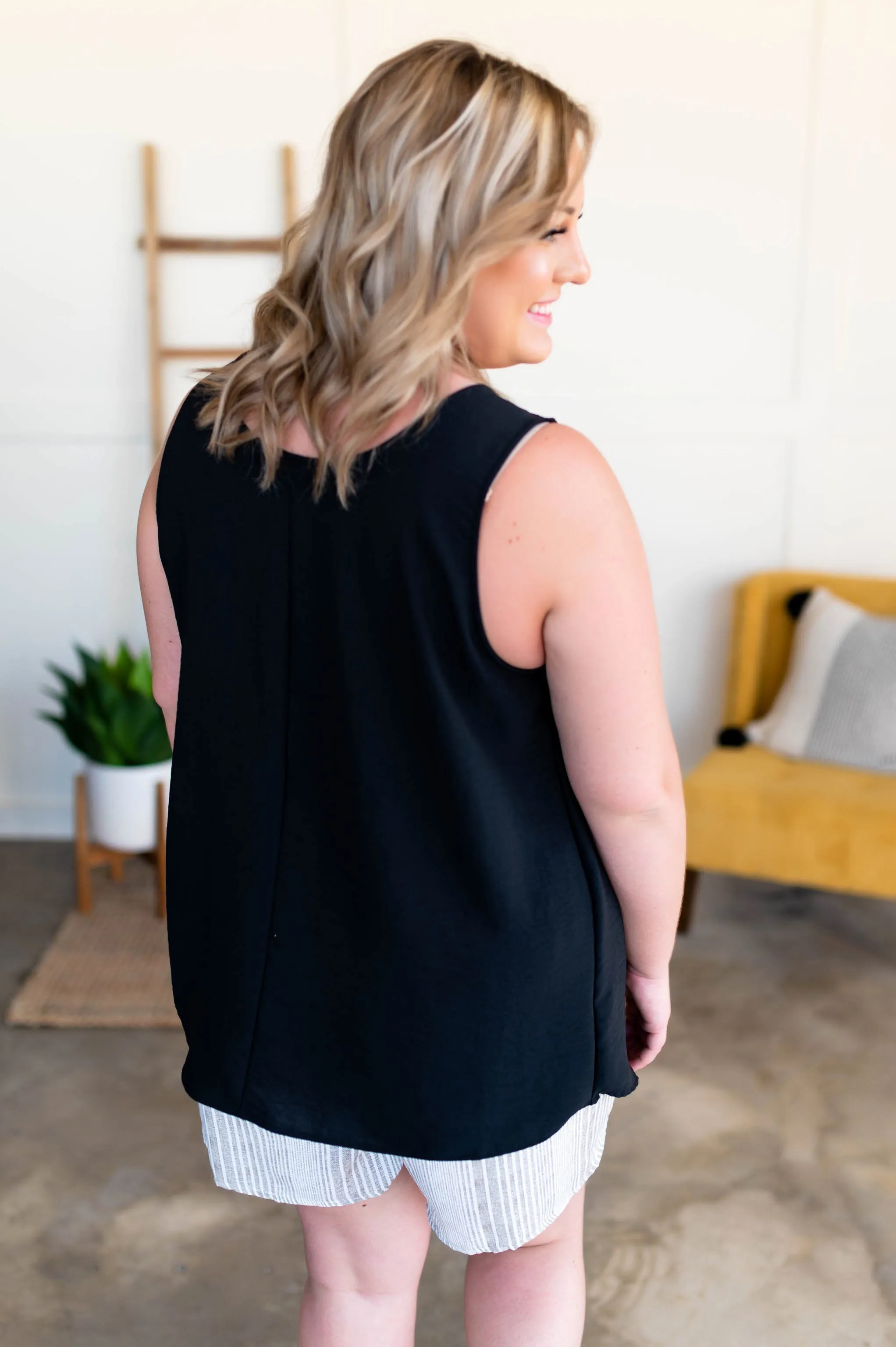 Tank Heavens Blouse In Black