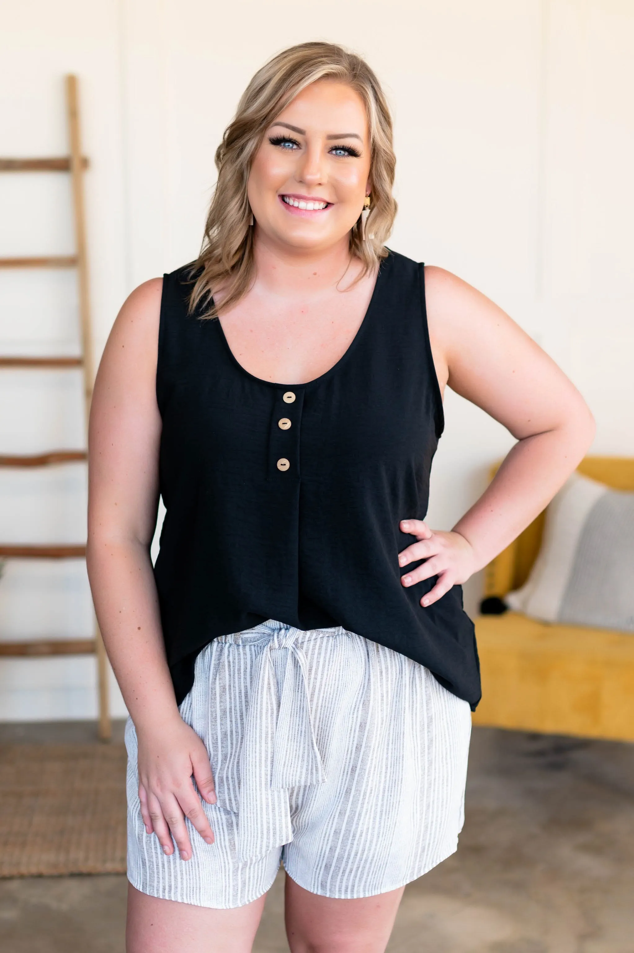 Tank Heavens Blouse In Black