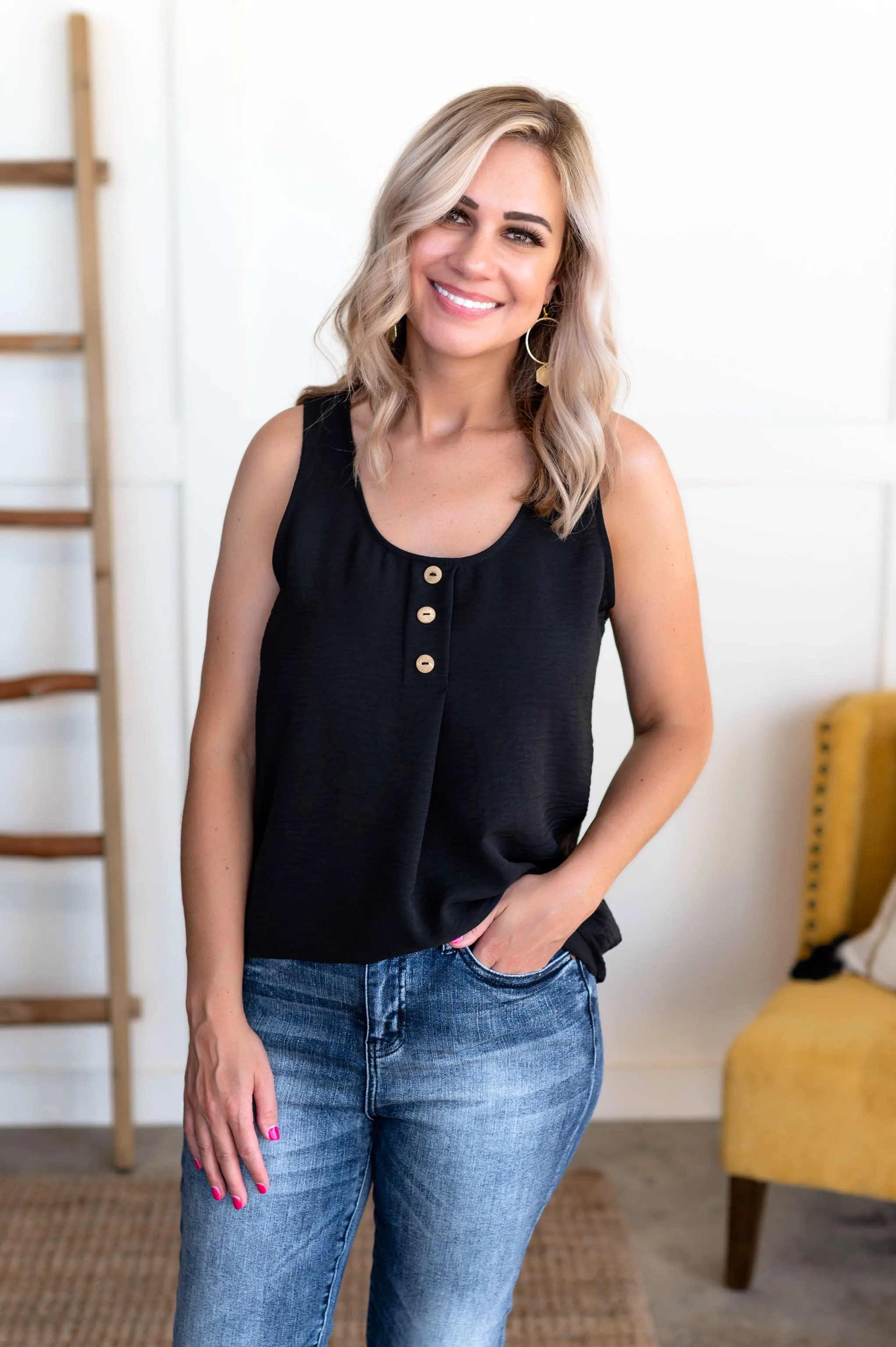 Tank Heavens Blouse In Black