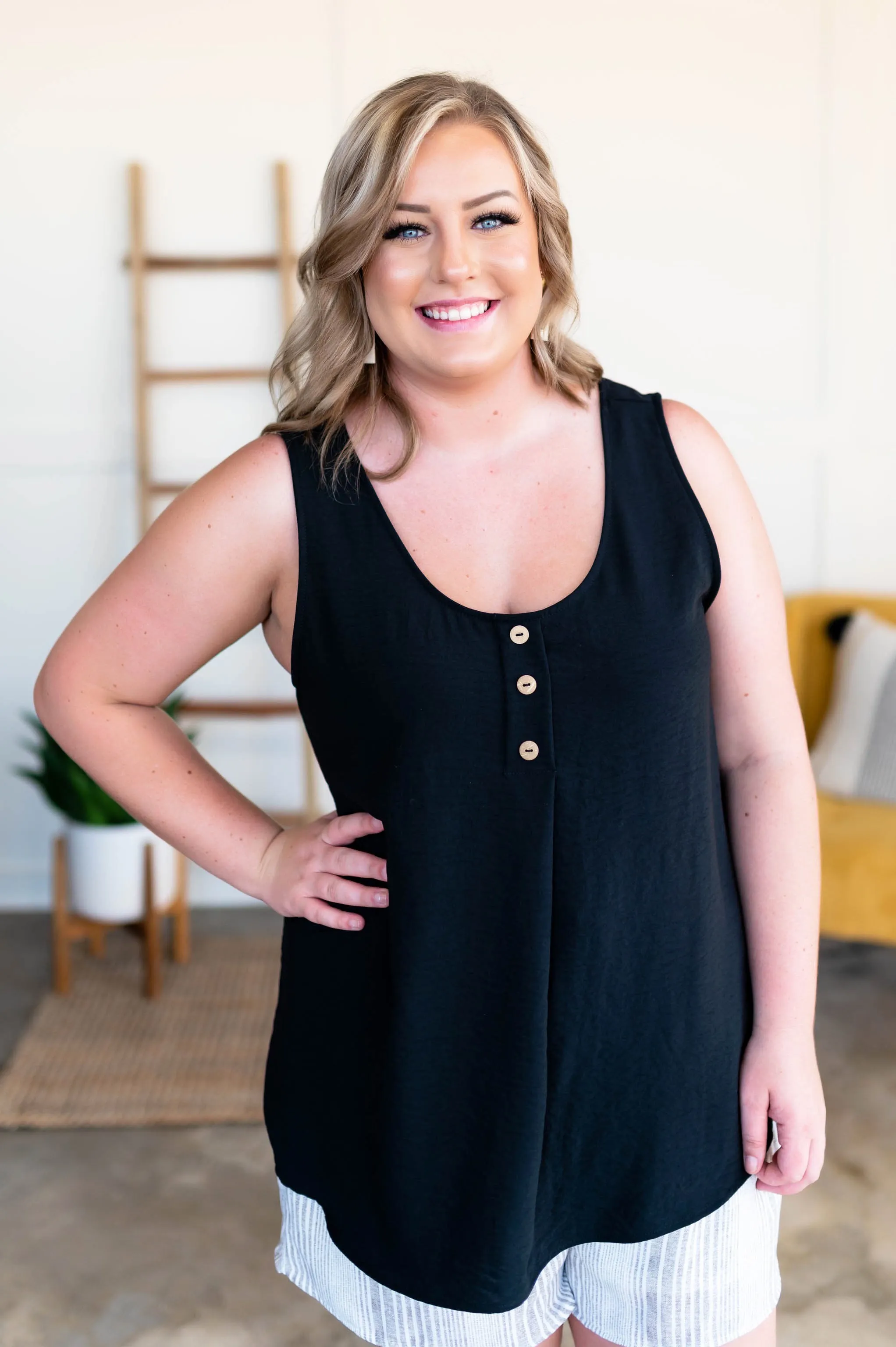 Tank Heavens Blouse In Black
