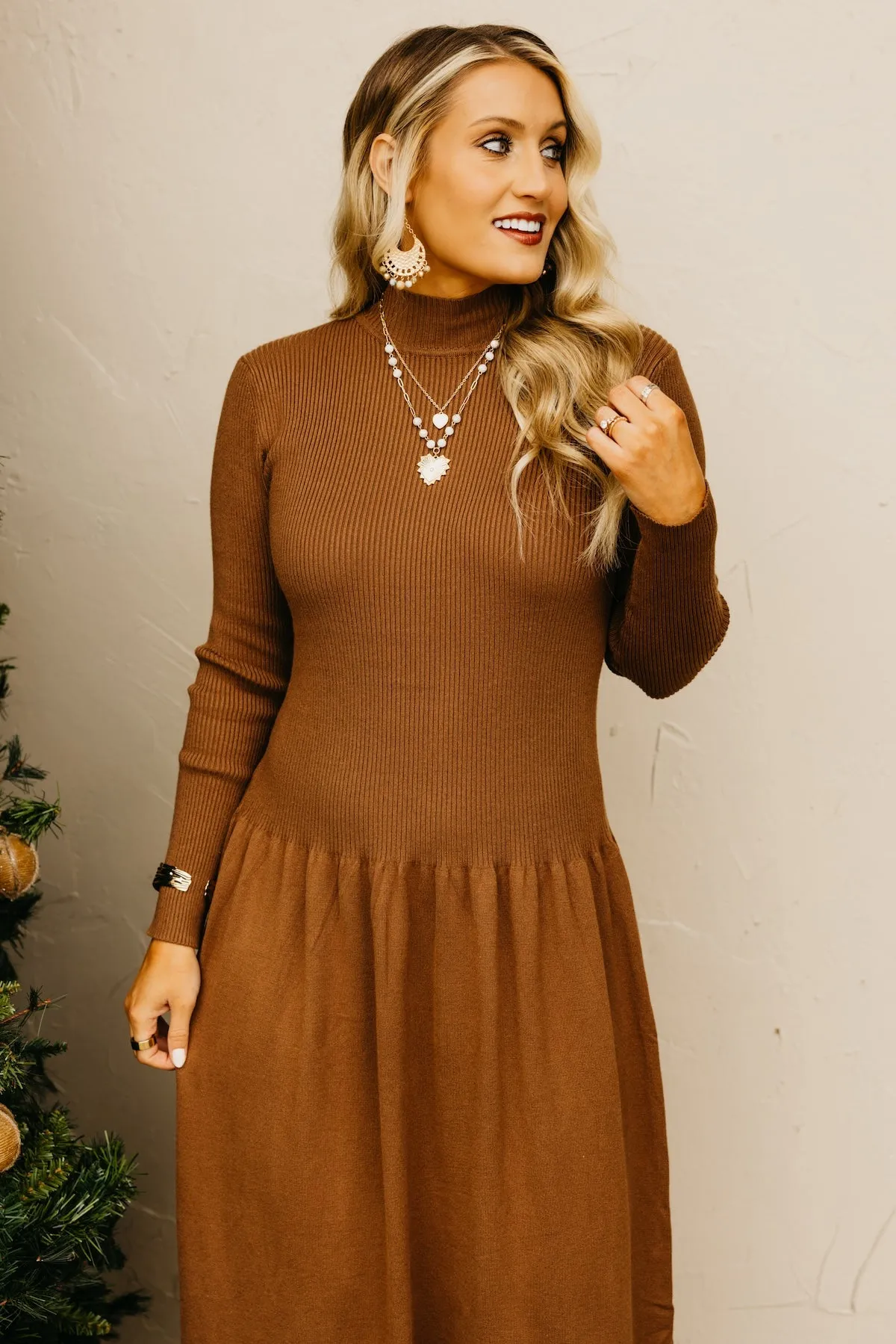 The Pepper Ribbed Midi Sweater Dress