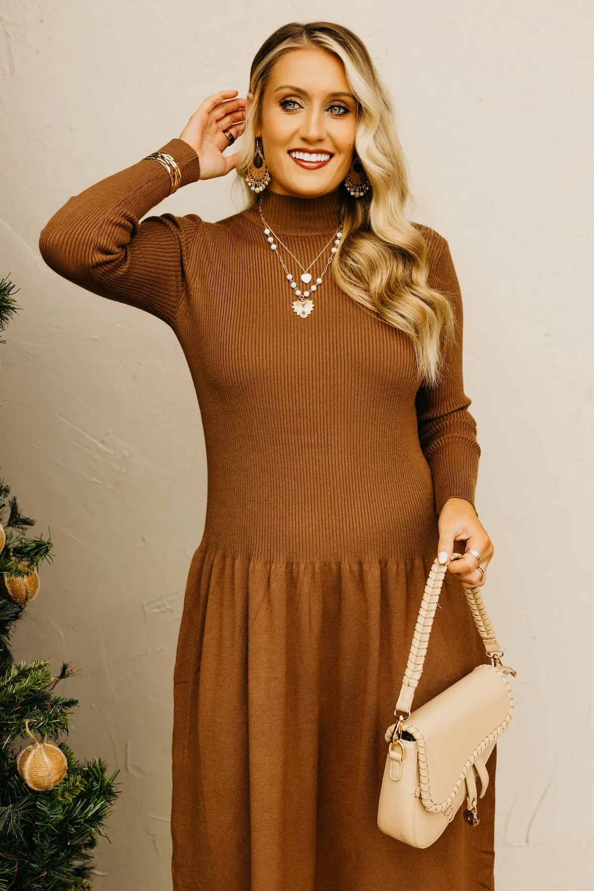 The Pepper Ribbed Midi Sweater Dress