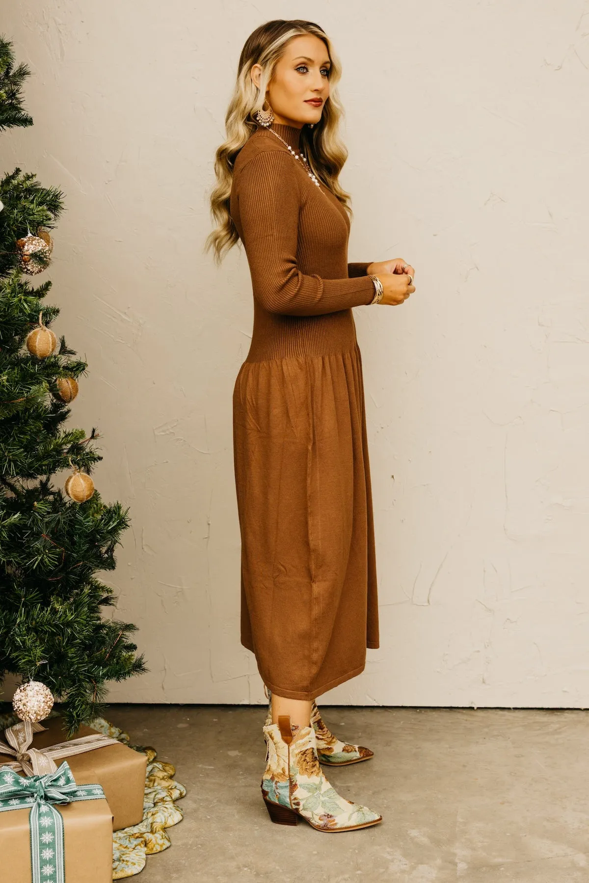 The Pepper Ribbed Midi Sweater Dress