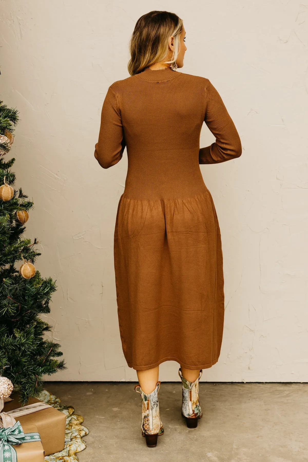 The Pepper Ribbed Midi Sweater Dress