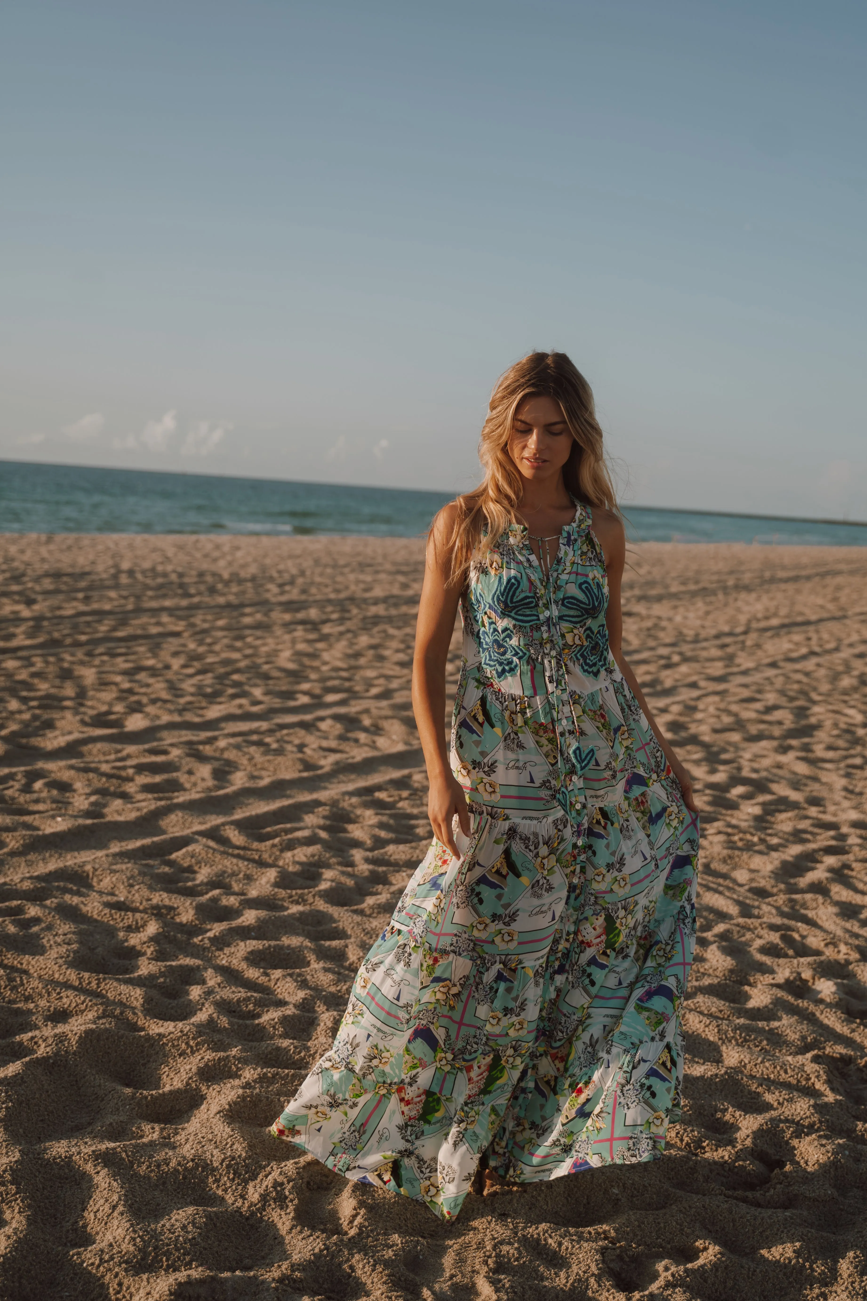 THIRA DRESS - BLUE GROTTO