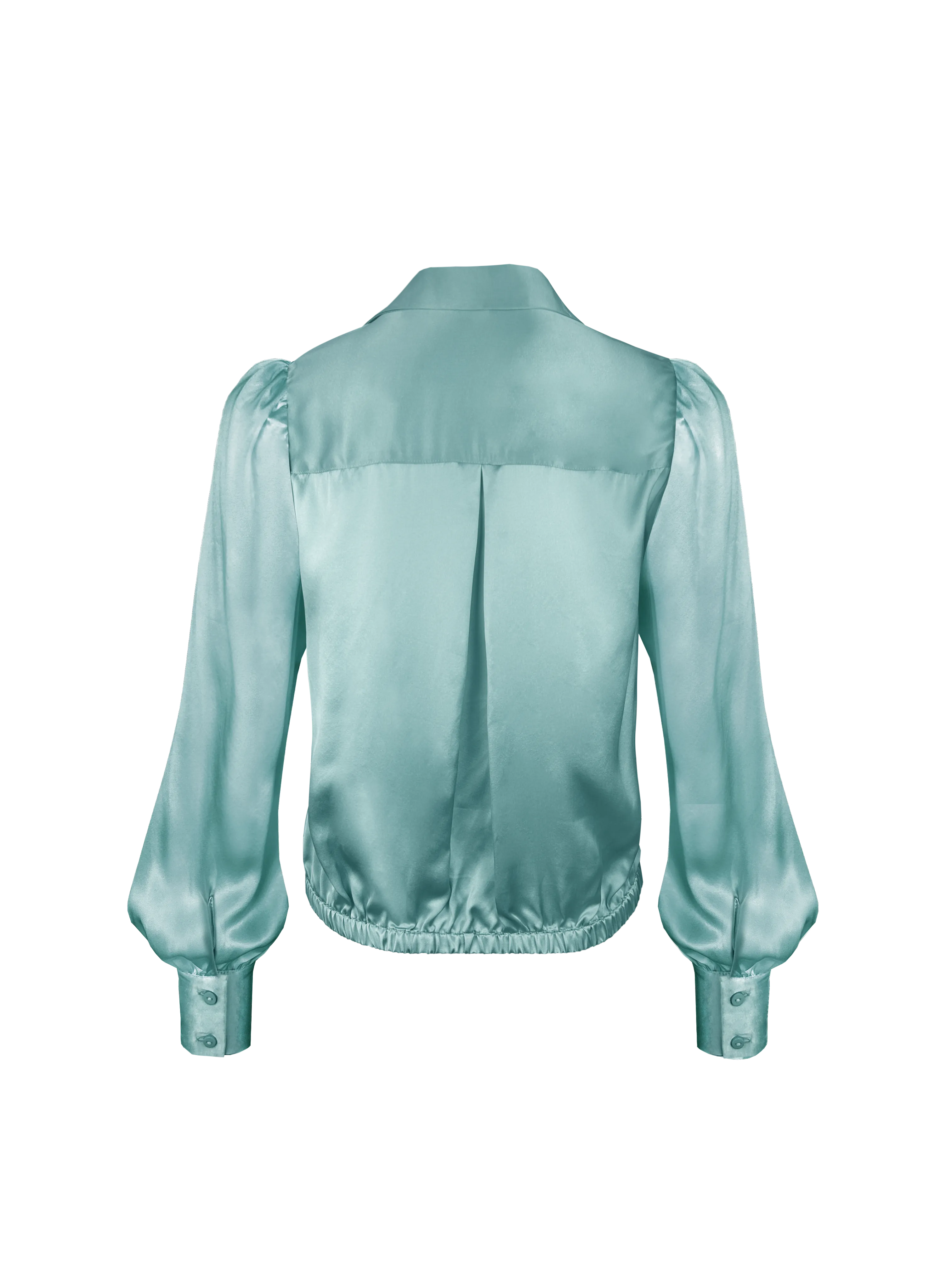 Tie Front Shirt - Dusty Jade