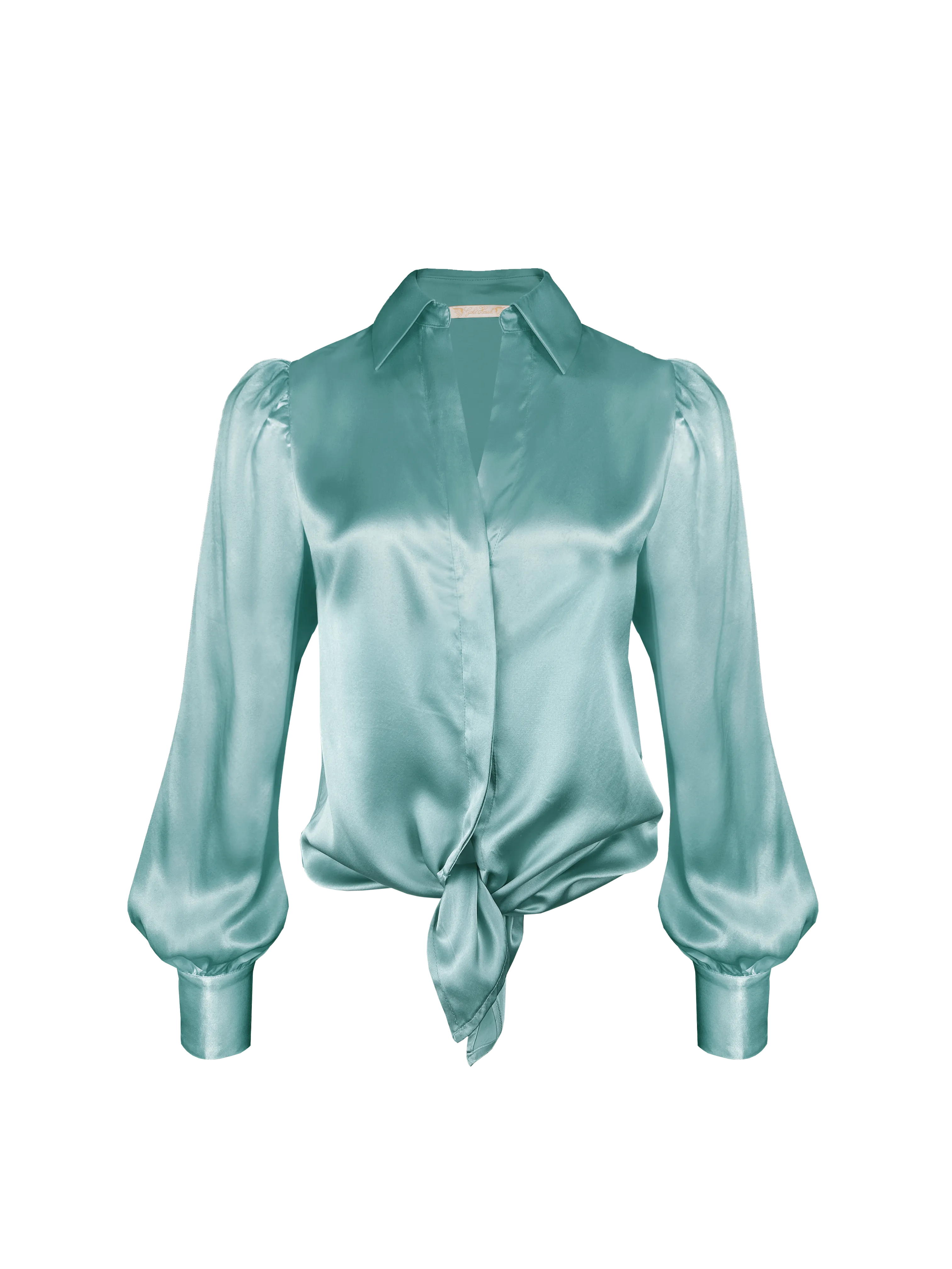 Tie Front Shirt - Dusty Jade