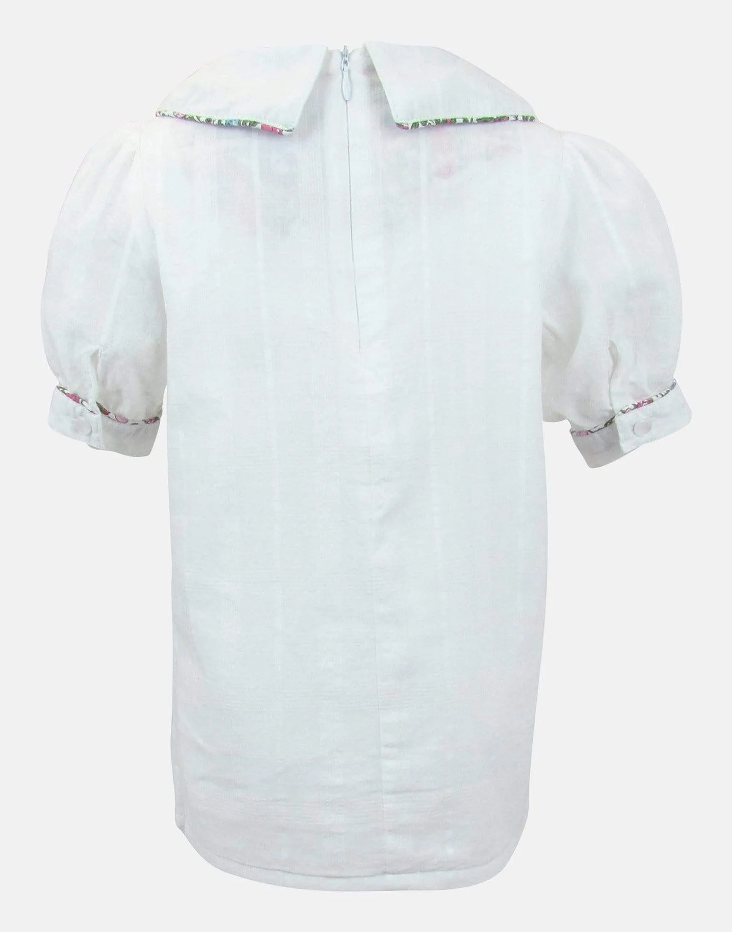 Tilly: White cotton collar blouse