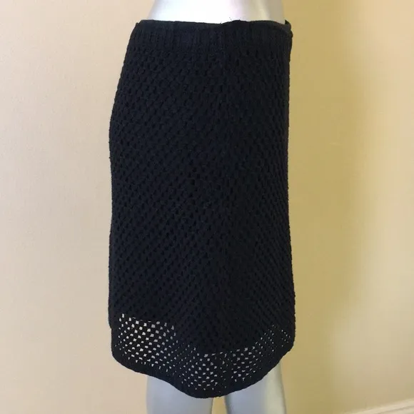 TORI RICHARD | Crochet Overlay Cotton A-Line Skirt