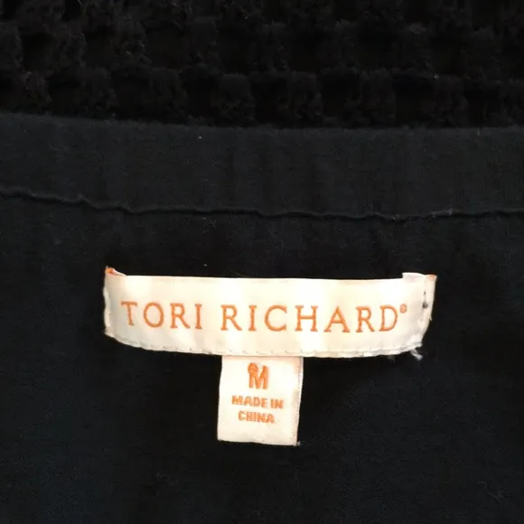 TORI RICHARD | Crochet Overlay Cotton A-Line Skirt