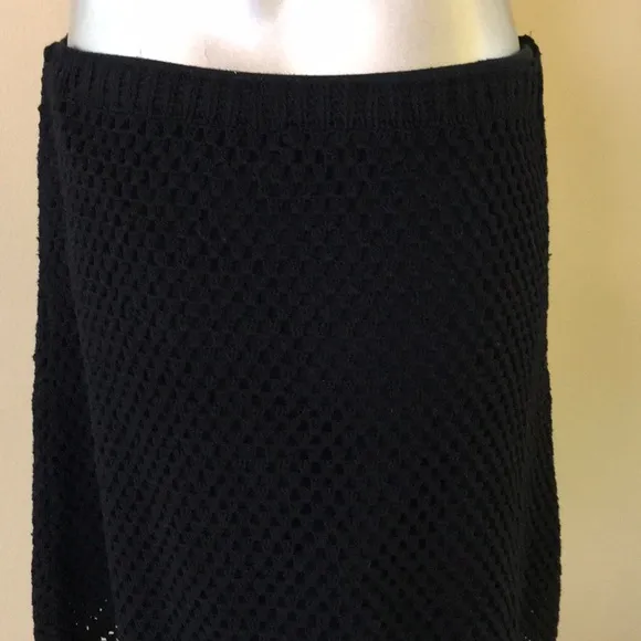 TORI RICHARD | Crochet Overlay Cotton A-Line Skirt