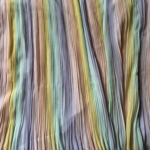 TORRID Midi Chiffon Pleated skirt In Multi Stripe