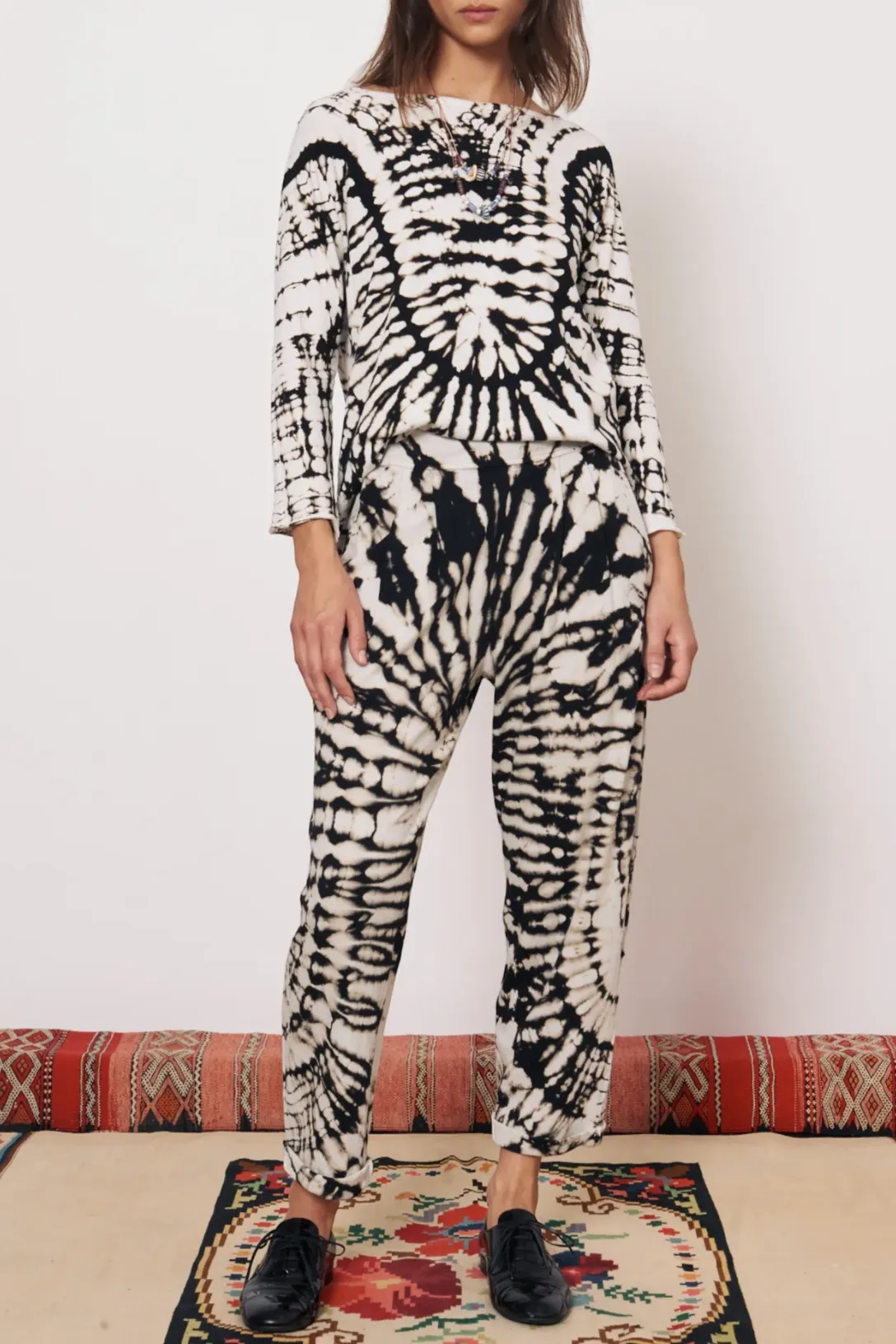 Toureg Top | Black/Dirty White