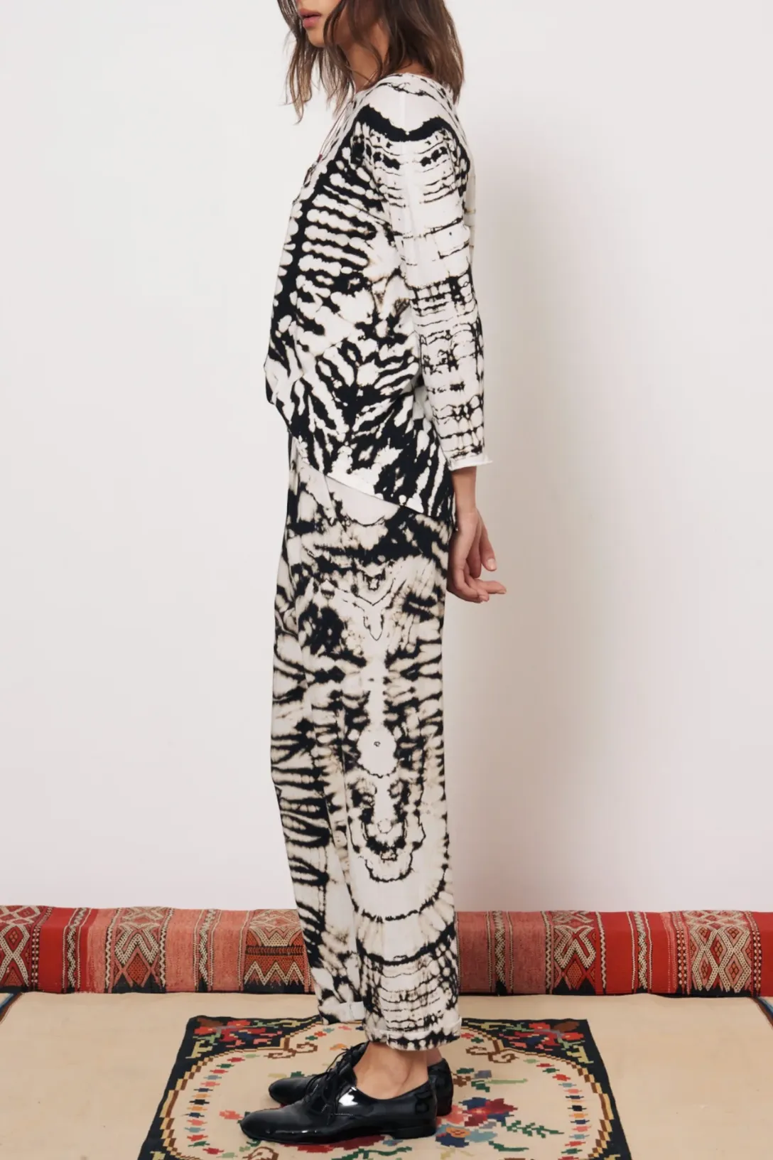 Toureg Top | Black/Dirty White
