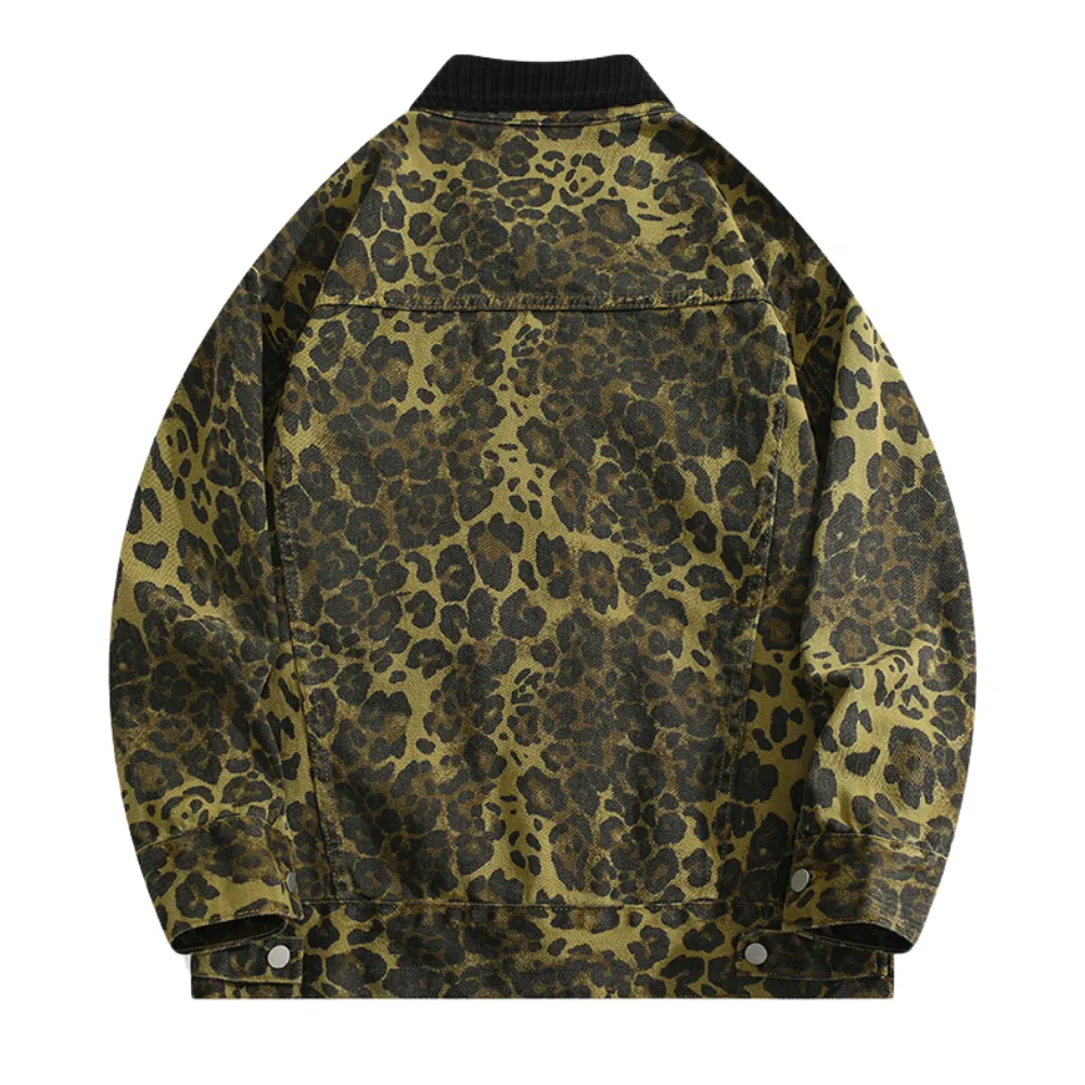 Trending Leopard Spot Denim Jacket