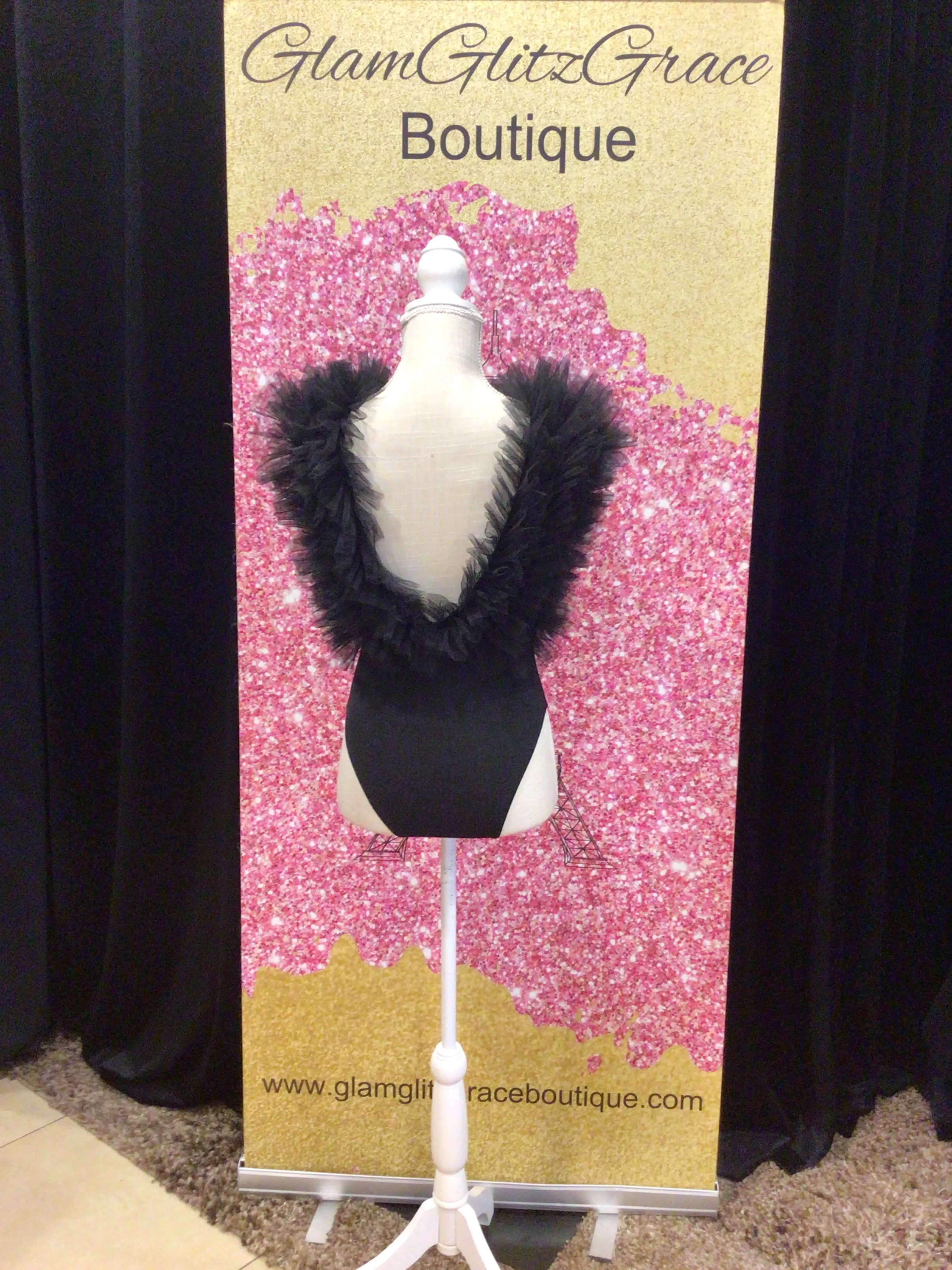 Tulle Deep V-Neck Bodysuit