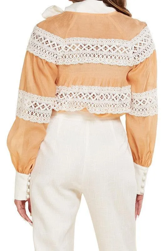 TWO PIECE CROCHET DETAIL PANT SET