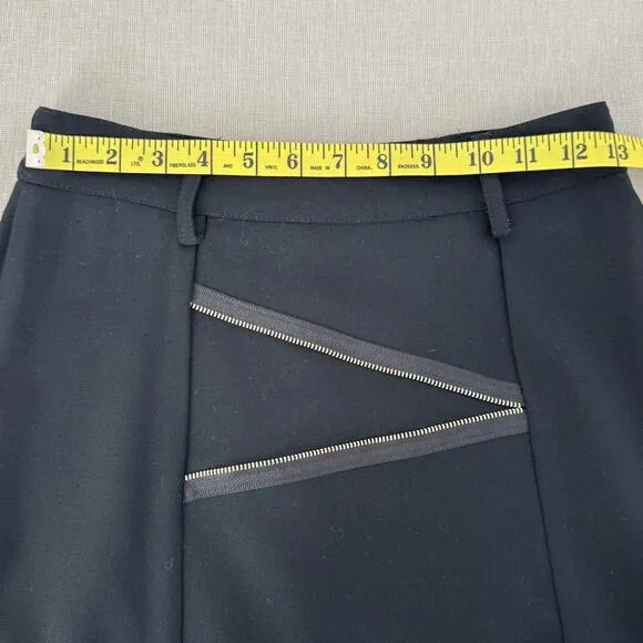 Vantana wool zipper detail long skirt