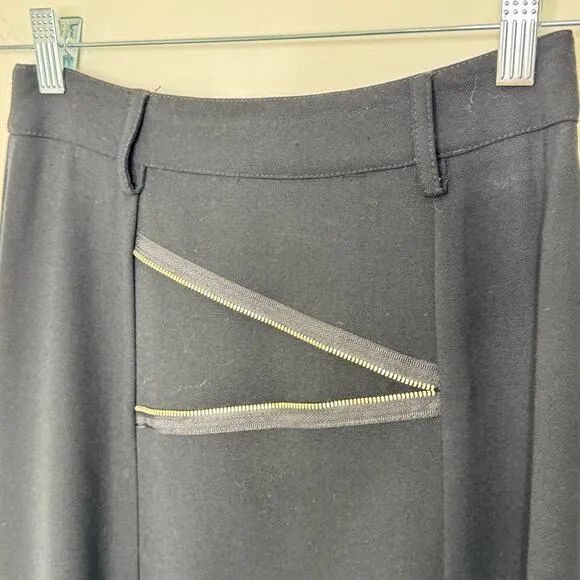 Vantana wool zipper detail long skirt