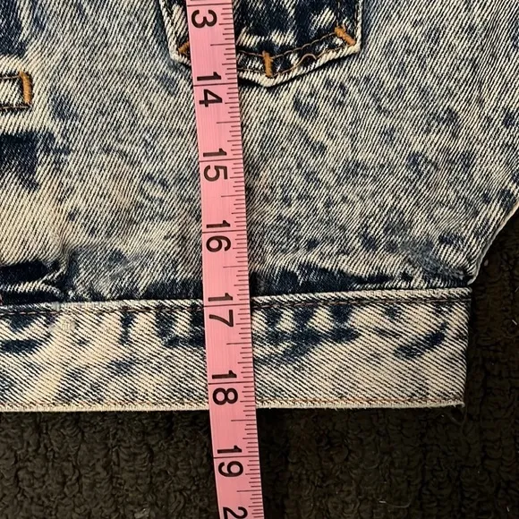Vintage 1820 southwest denim distressed cropped jacket