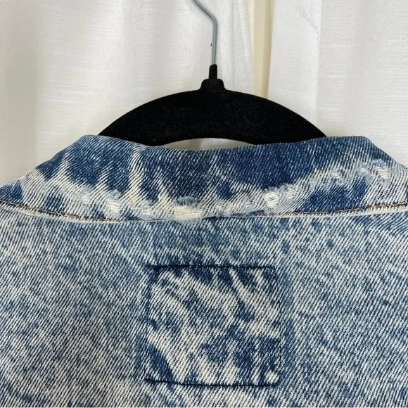 Vintage 1820 southwest denim distressed cropped jacket