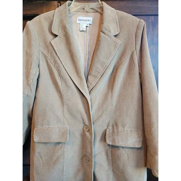 Vintage Bloomingdales curdroy trench coat size 10