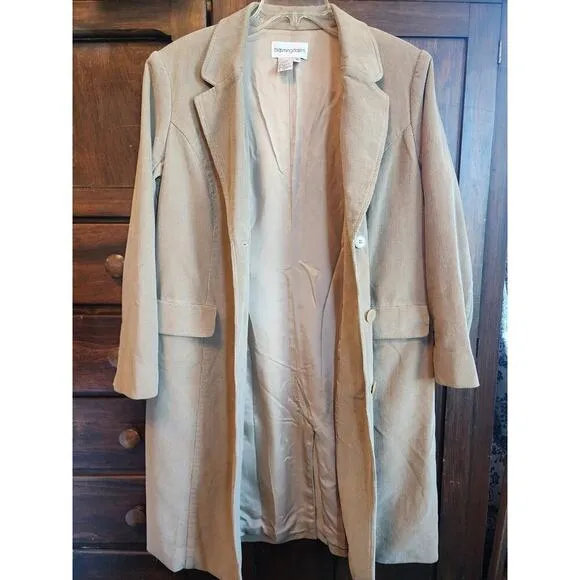 Vintage Bloomingdales curdroy trench coat size 10
