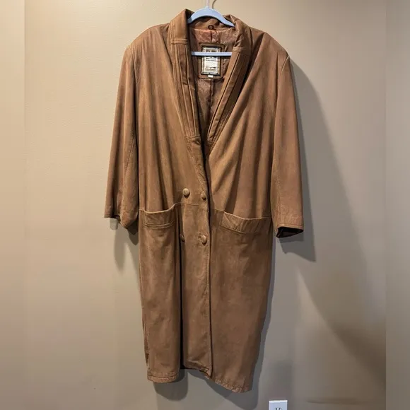 Vintage Global Identity G-III 80’s Leather Trench Coat