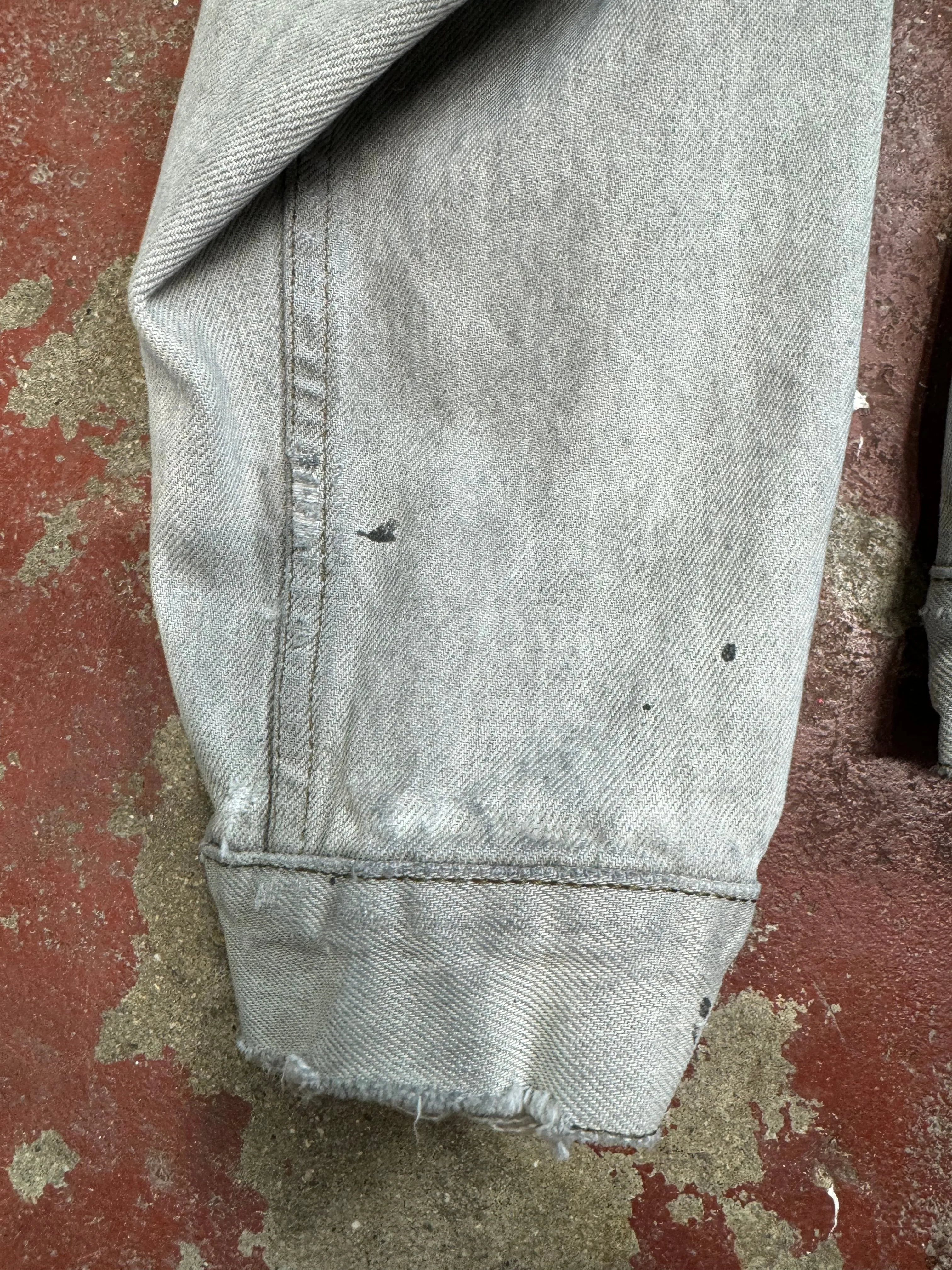 Vintage JYJ Patched True Black Faded Wash Denim Jacket (JYJ0424-195)