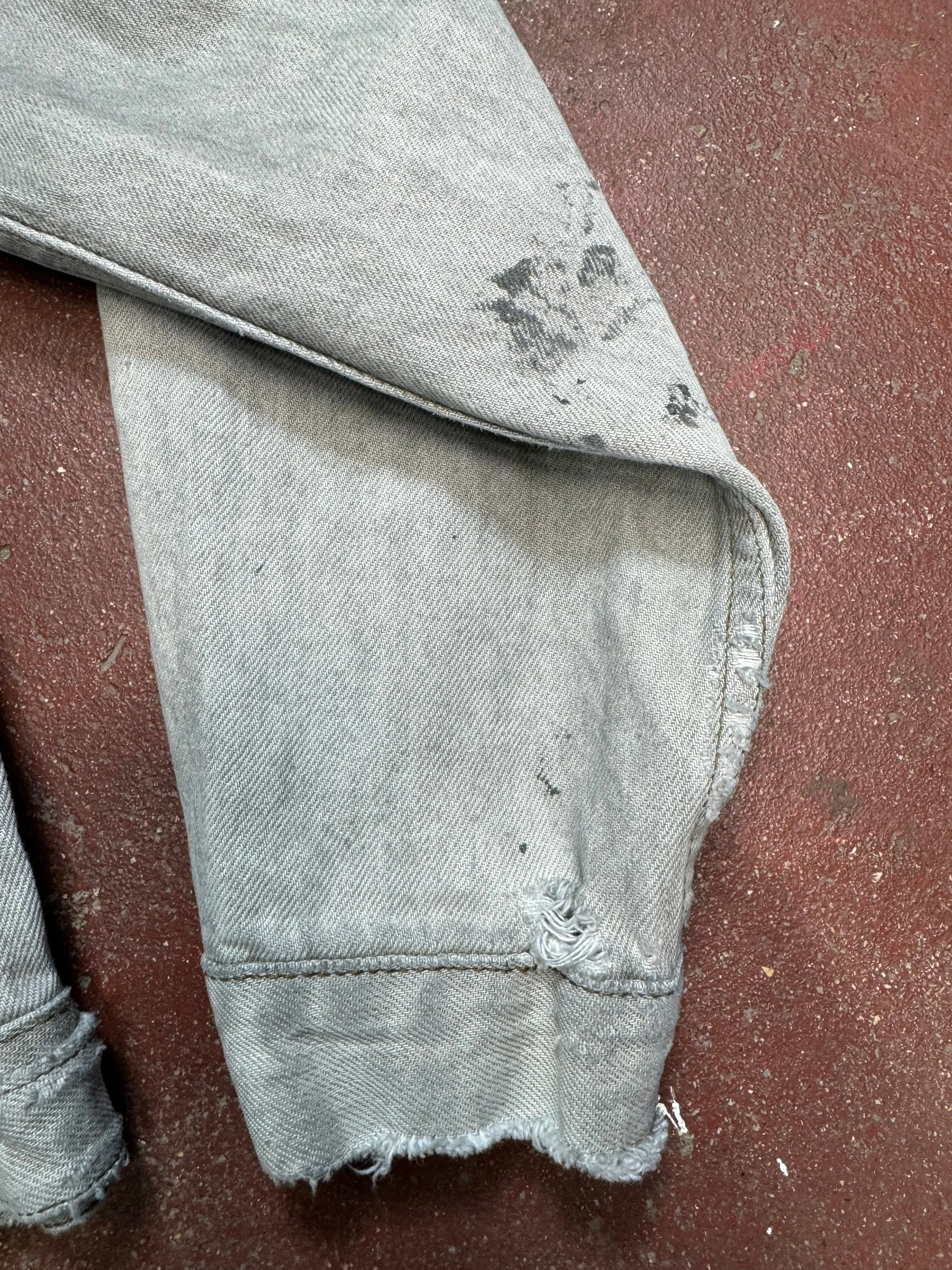 Vintage JYJ Patched True Black Faded Wash Denim Jacket (JYJ0424-195)